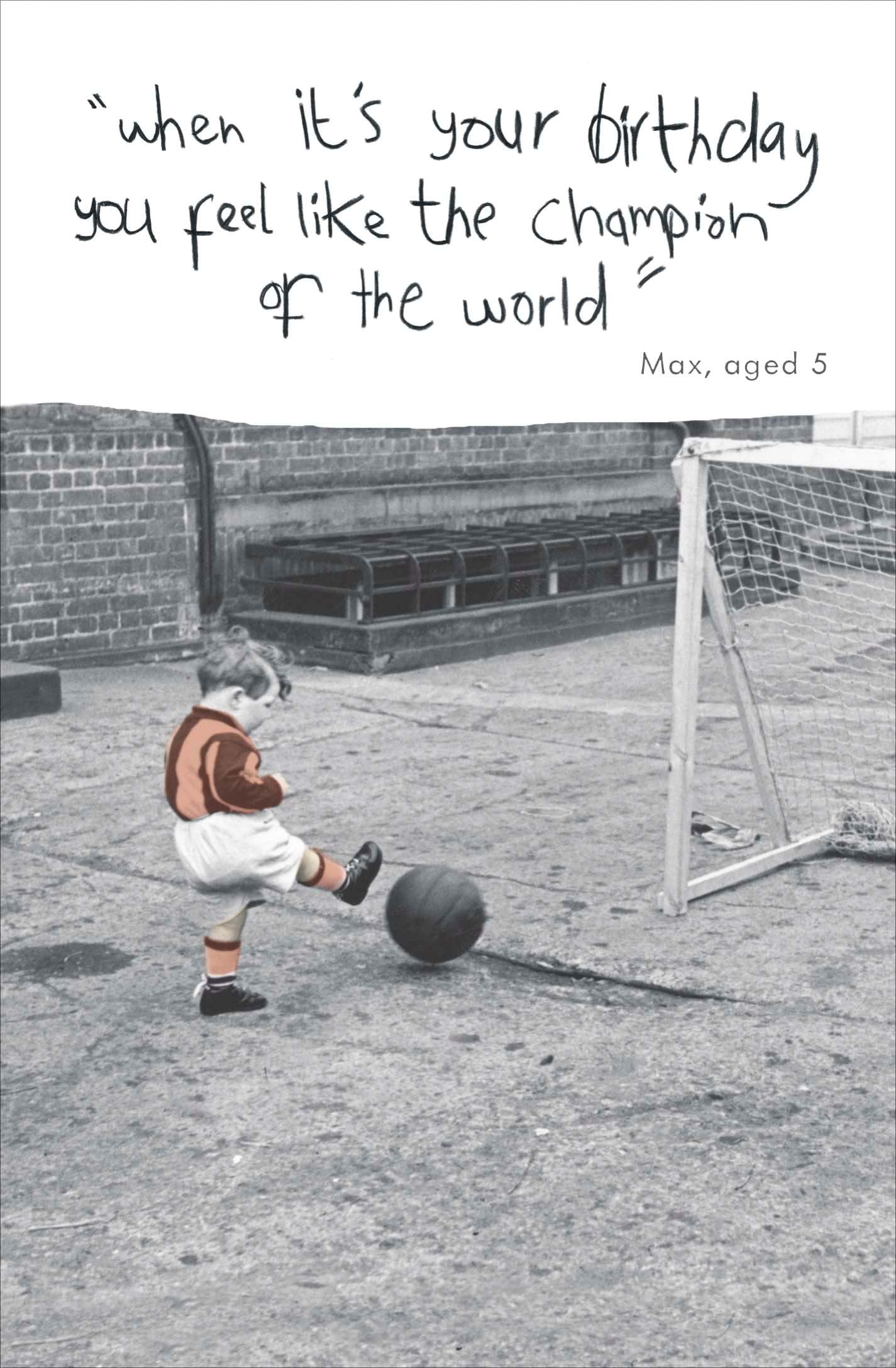 Champion Of The World Birthday Card