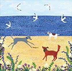 Beach Dogs Greeting Card