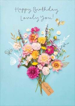 Bouquet Birthday Card