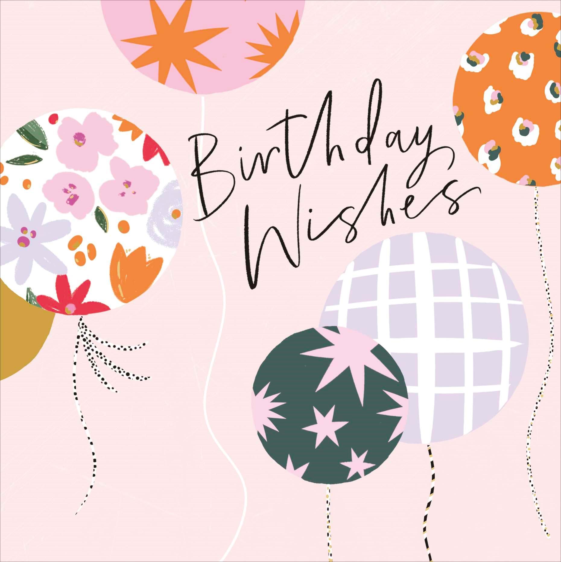 Balloon Wishes Birthday Card