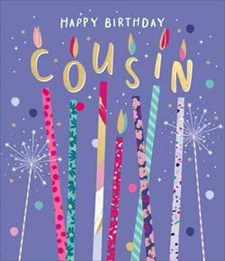 Candles Cousin Birthday Card