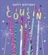 Candles Cousin Birthday Card