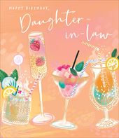 Cocktails Daughter-in-law Birthday Card