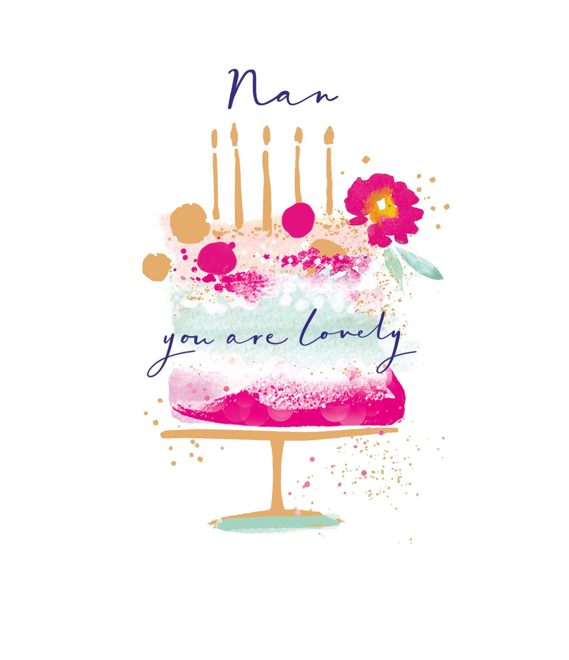 You Are Lovely Nan Birthday Card