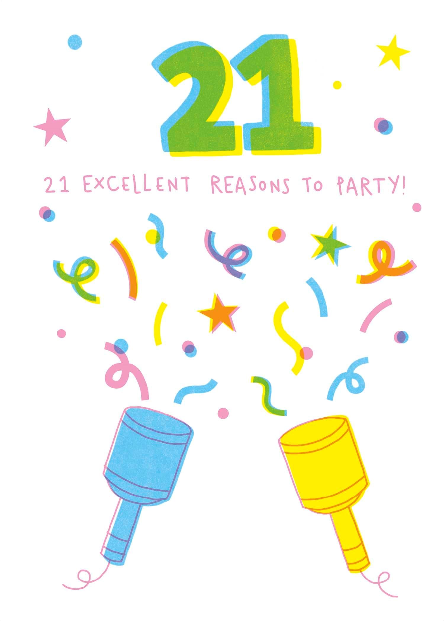 Party 21st Birthday Card