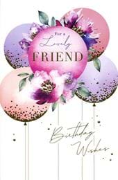 Balloons Friend Birthday Card
