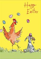 Juggling Eggs Easter Card