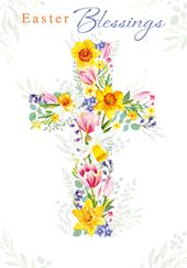Floral Cross Easter Cards - Pack of 5