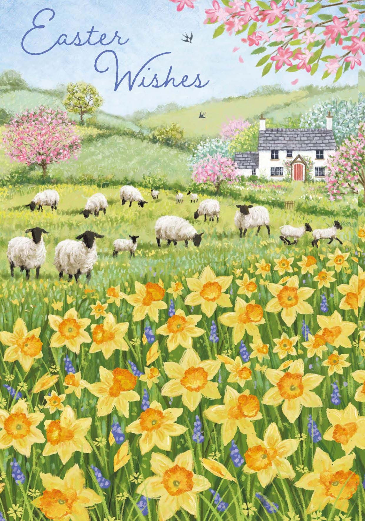 Sheep Field Easter Cards - Pack of 5