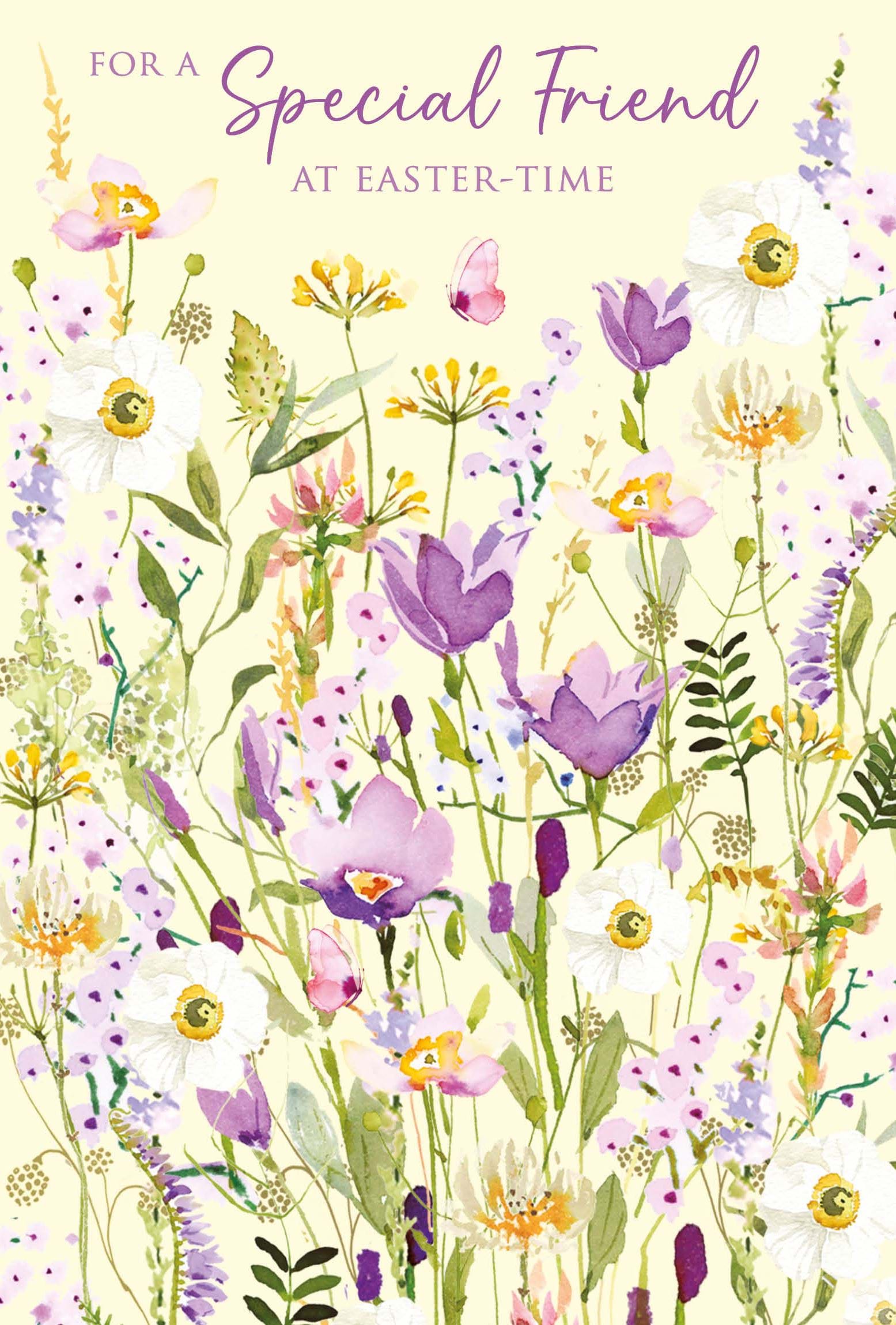 Flowers Special Friend Easter Card