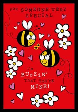 Buzzin'  You're Mine Valentine's Day Card