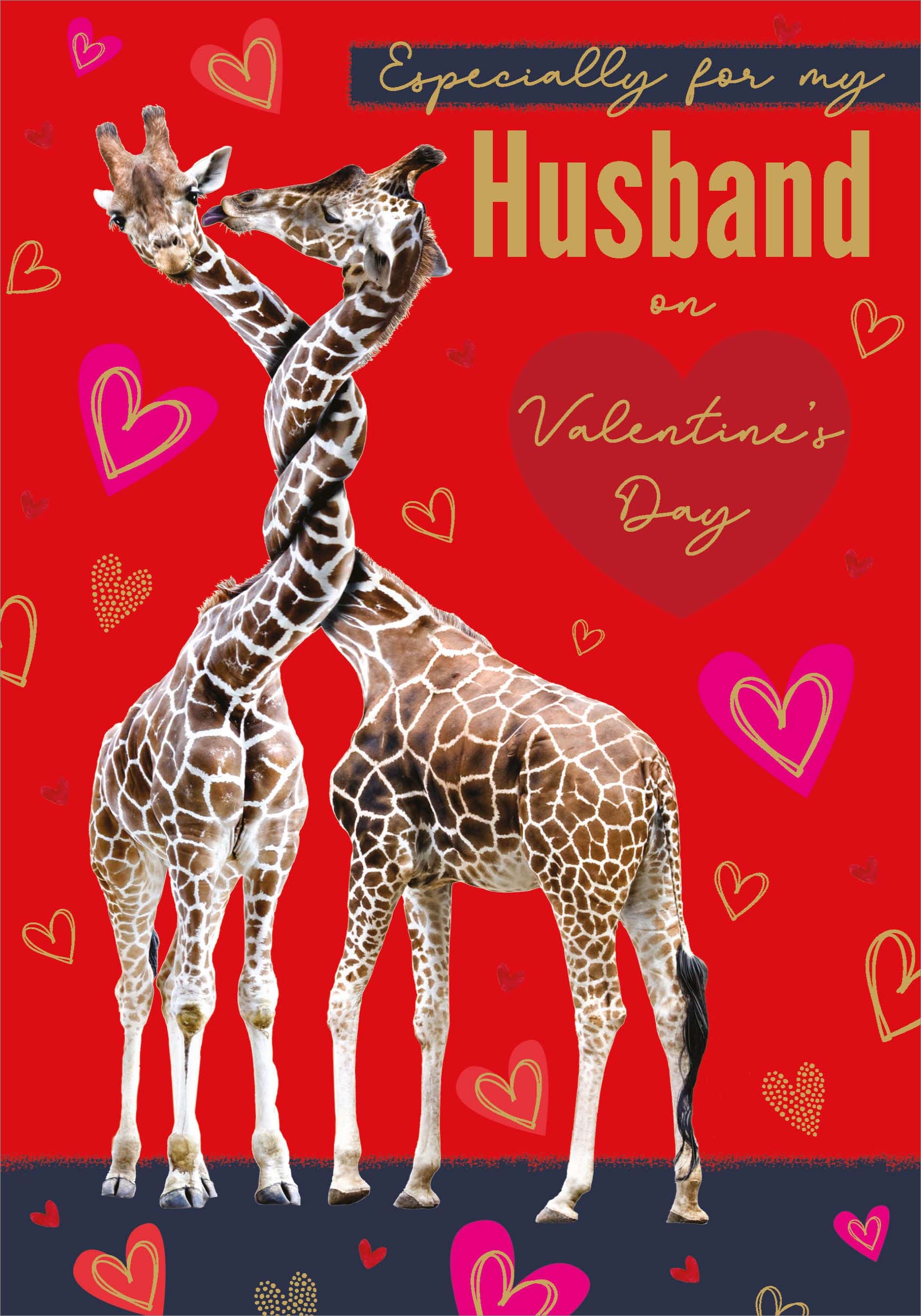 Giraffe Husband Valentine's Day Card