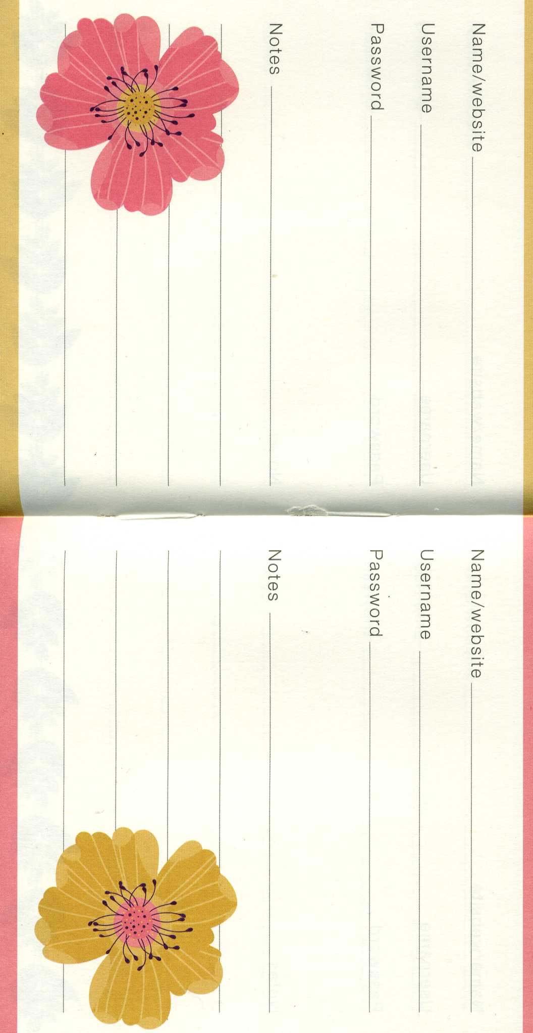 Yellow Rose Password Book