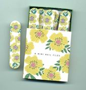 Yellow Flower 8 Mini Nail Files