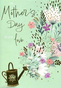Watering Can Blooms Mother's Day Card