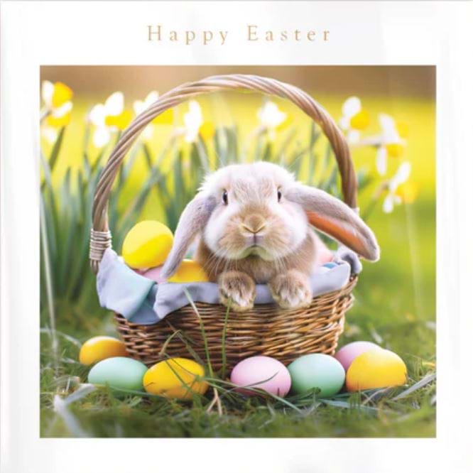 Bunny Basket Easter Cards - Pack of 5