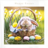 Bunny Basket Easter Cards - Pack of 5