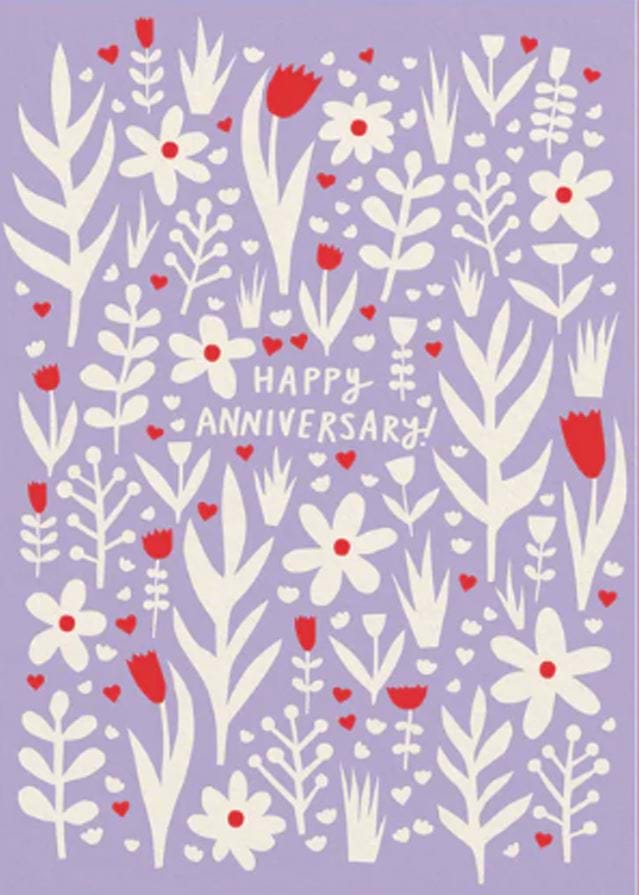 Floral Anniversary Card