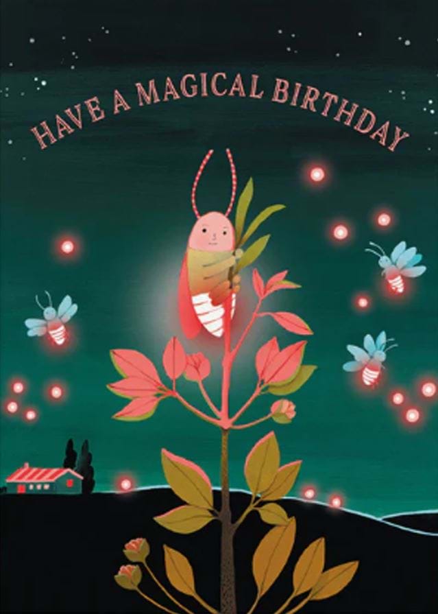 Magical Firefly Birthday Card