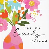 Flower Vase Lovely Friend Birthday Card
