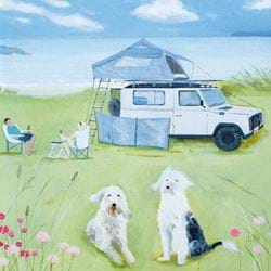 Camping On The Dunes Greeting Card