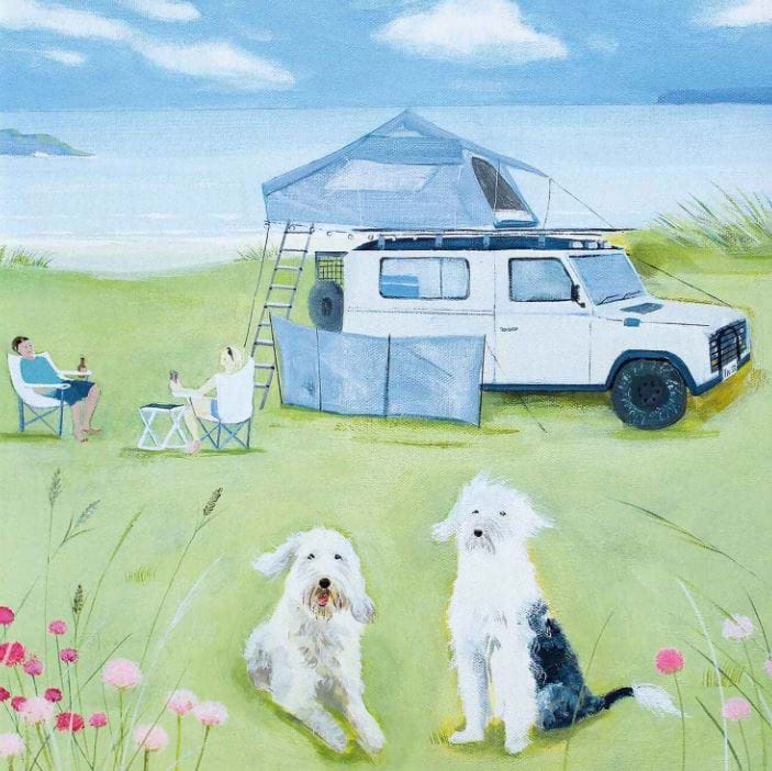 Camping On The Dunes Greeting Card