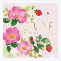Roses June Birthday Card