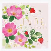 Roses June Birthday Card