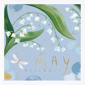 Lily Of The Valley May Birthday Card