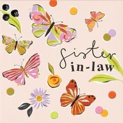 Butterflies Sister-in-law Birthday Card