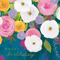Fresh Blooms Birthday Card
