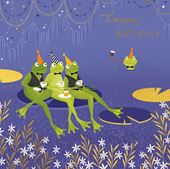 Frog Party Birthday Card