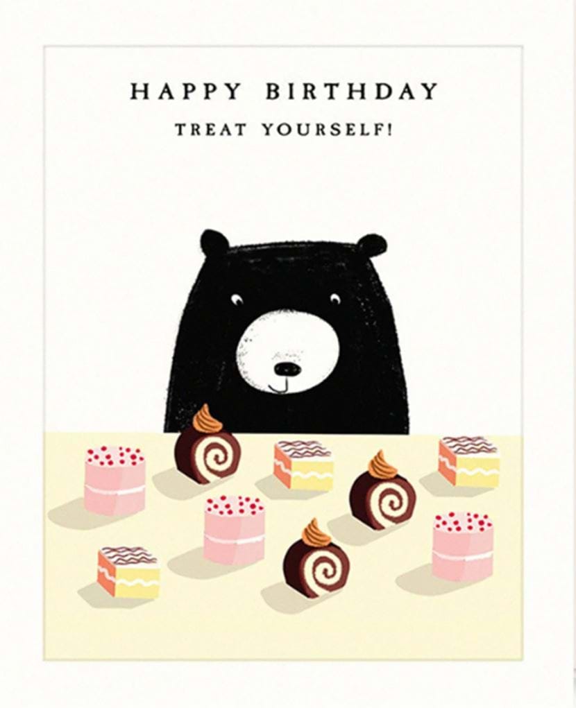 Bear & Cakes Birthday Card