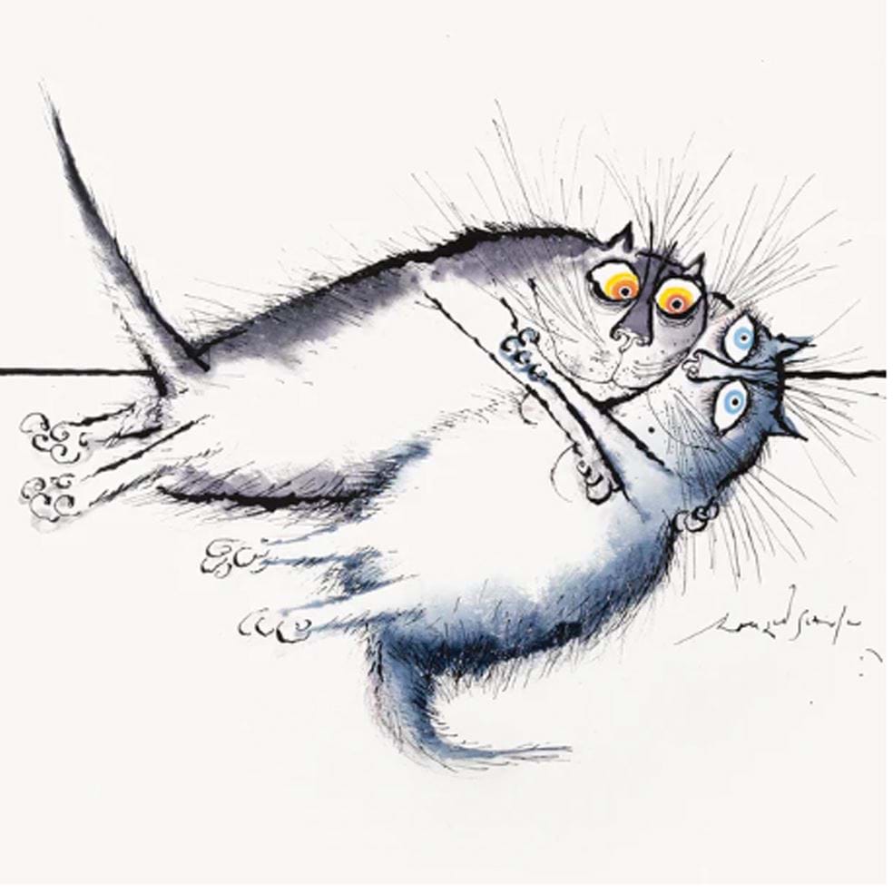 Two Cats Greeting Card