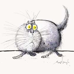 Vegetarian Cat Greeting Card