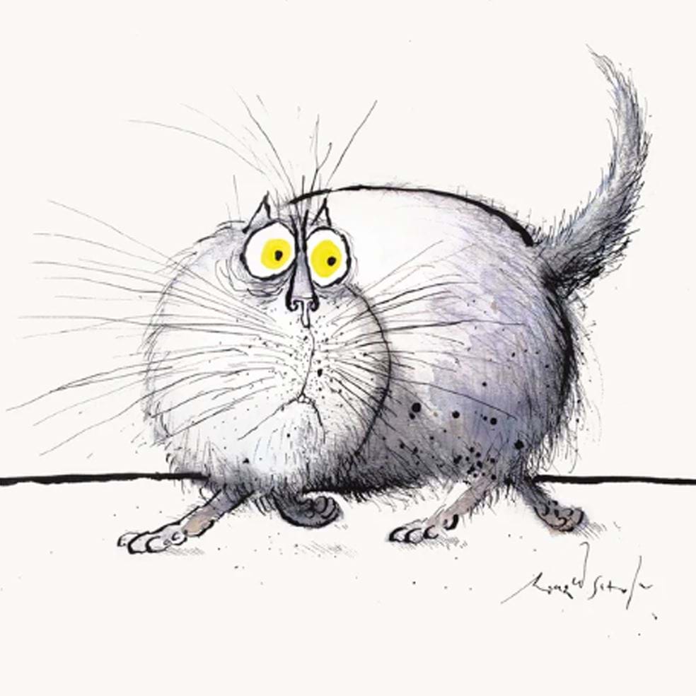 Vegetarian Cat Greeting Card