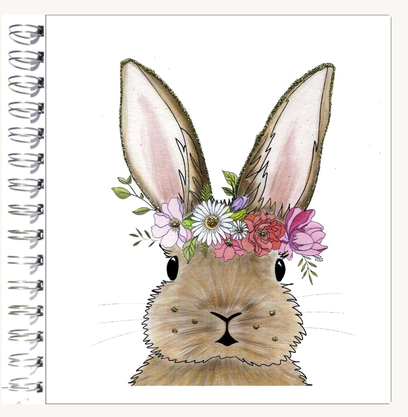 Floral Bunny Notebook