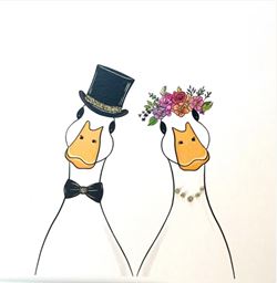 Ducks Wedding Card