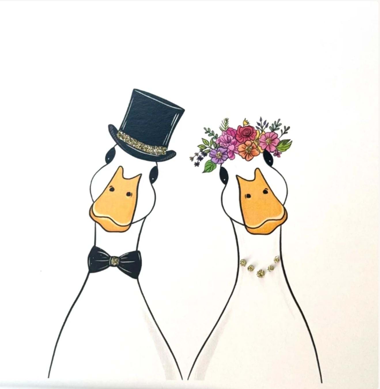 Ducks Wedding Card