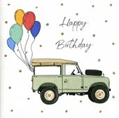 Jeep Balloons Birthday Card