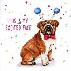 Excited Face Birthday Card