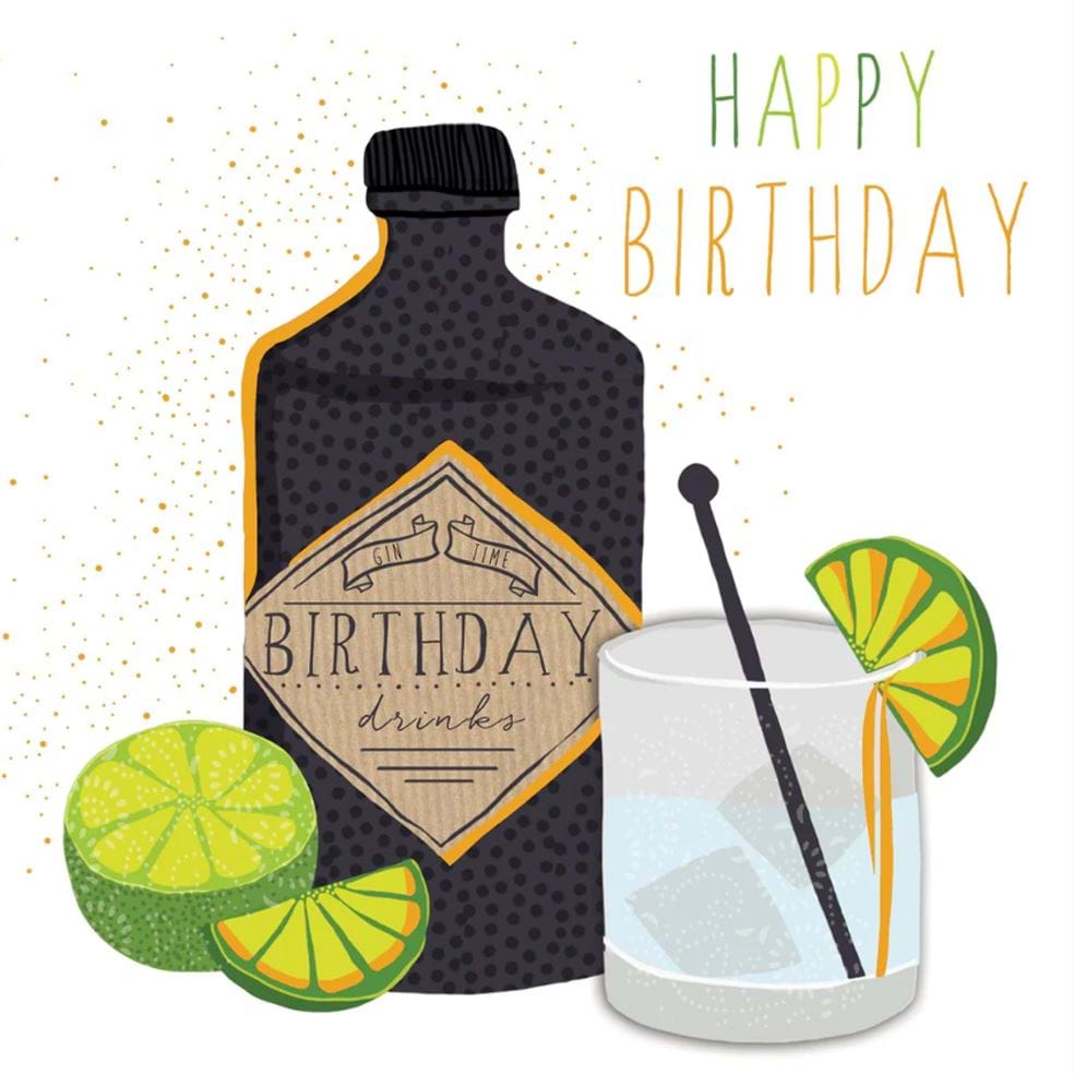 Gin Time Birthday Card