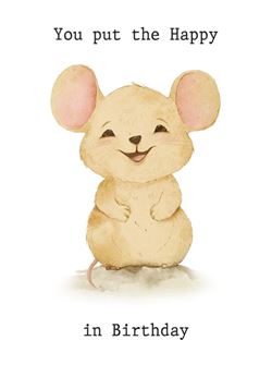 Happy Mouse Birthday Card