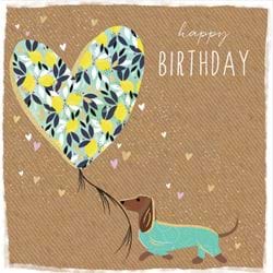 Dog Heart Birthday Card