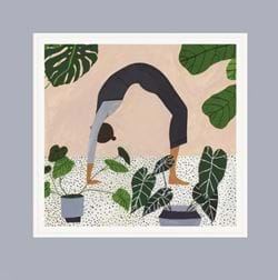Botanical Yoga Greeting Card