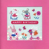 Scooter Animals Birthday Card