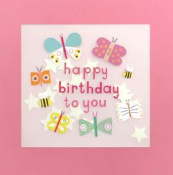 Butterflies Birthday Card