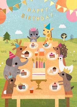 Tea Party Birthday Card