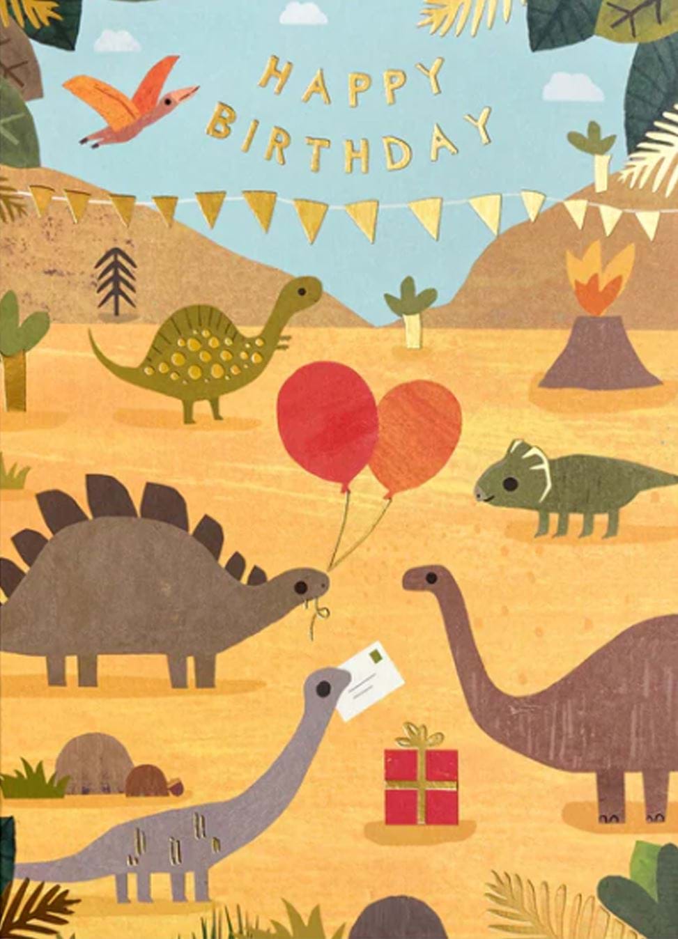 Dinosaurs Birthday Card