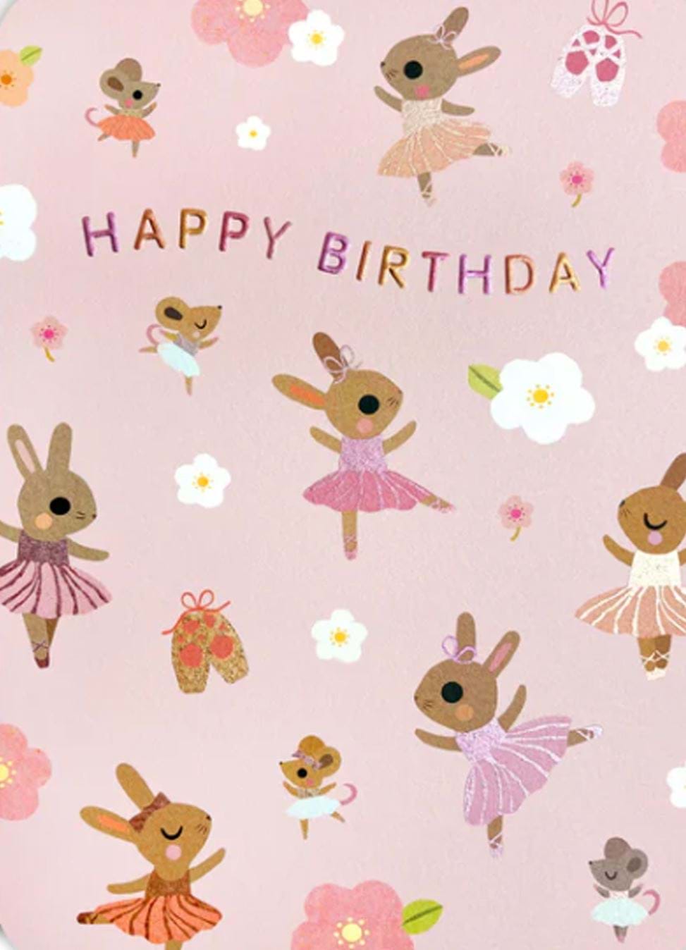 Ballet Bunnies Birthday Card